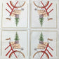 TWO Individual Paper Cocktail Decoupage Napkins - 1680 Christmas Tree Bicycle