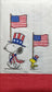 TWO Individual Paper Guest Decoupage Napkins - 2031 Patriotic Snoopy Woodstock