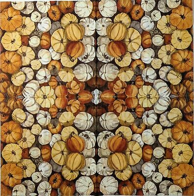 TWO Individual Paper Lunch Decoupage Napkins - 1608 Pumpkins Galore