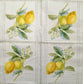 TWO Individual Paper Cocktail Decoupage Napkins - 1818 Lemon Branch on Cloth