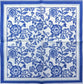 2 Individual Paper Lunch Decoupage Napkins-Blue Floral w/border 1106