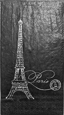 TWO Individual Paper Guest Decoupage Napkins - 1796 Eiffel Tower Paris