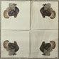 TWO Individual Paper Cocktail Decoupage Napkins - 1653 Thomas Thanksgiving Bird