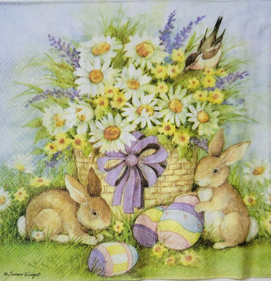 TWO Individual Paper Lunch Decoupage Napkins - 2340 Easter Splendor