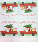 TWO Individual Paper Cocktail Decoupage Napkins - 2187 Santa's Christmas Truck