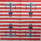 TWO Individual Paper Lunch Decoupage Napkins - Sailors Anchor Red Stripe 1339