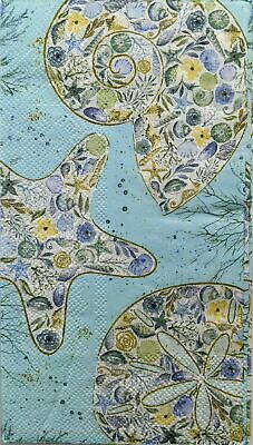 TWO Individual Paper Guest Decoupage Napkins - 1443 Under the Sea - Big & Small