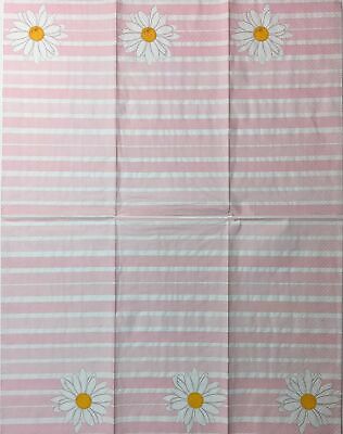 TWO Individual Paper Guest Decoupage Napkins - 1517 Shasta Daisy Pink Stripe