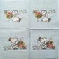 TWO Individual Paper Cocktail Decoupage Napkins - 1861 Snoopy Easter Wheelbarrow