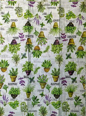 TWO Individual Paper Guest Decoupage Napkins - 1510 Potted Herb Medley