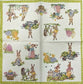 TWO Individual Paper Cocktail Decoupage Napkins - 1910 Easter Bunny Stories