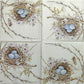 TWO Individual Paper Cocktail Decoupage Napkins - 1942 Bird's Nest with Eggs