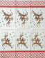 TWO Individual Paper Guest Decoupage Napkins - 1734 Peppermint Striped Reindeer