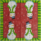 2 Individual Paper Lunch Decoupage Napkins - Jolly Snowman on Red and Green 1074