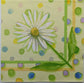 TWO Individual Paper Lunch Decoupage Napkins - Daisy Dots Yellow 1129