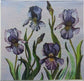 TWO Individual Paper Lunch Decoupage Napkins- Purple Iris Flowers 1226