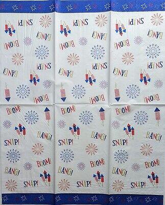 TWO Individual Paper Guest Decoupage Napkins - 2020 Snap Bang Boom Fireworks