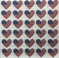 TWO Individual Paper Cocktail Decoupage Napkins - 1387 American Flag Hearts