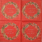 TWO Individual Paper Lunch Decoupage Napkins - 1728 Merry & Bright Wreath