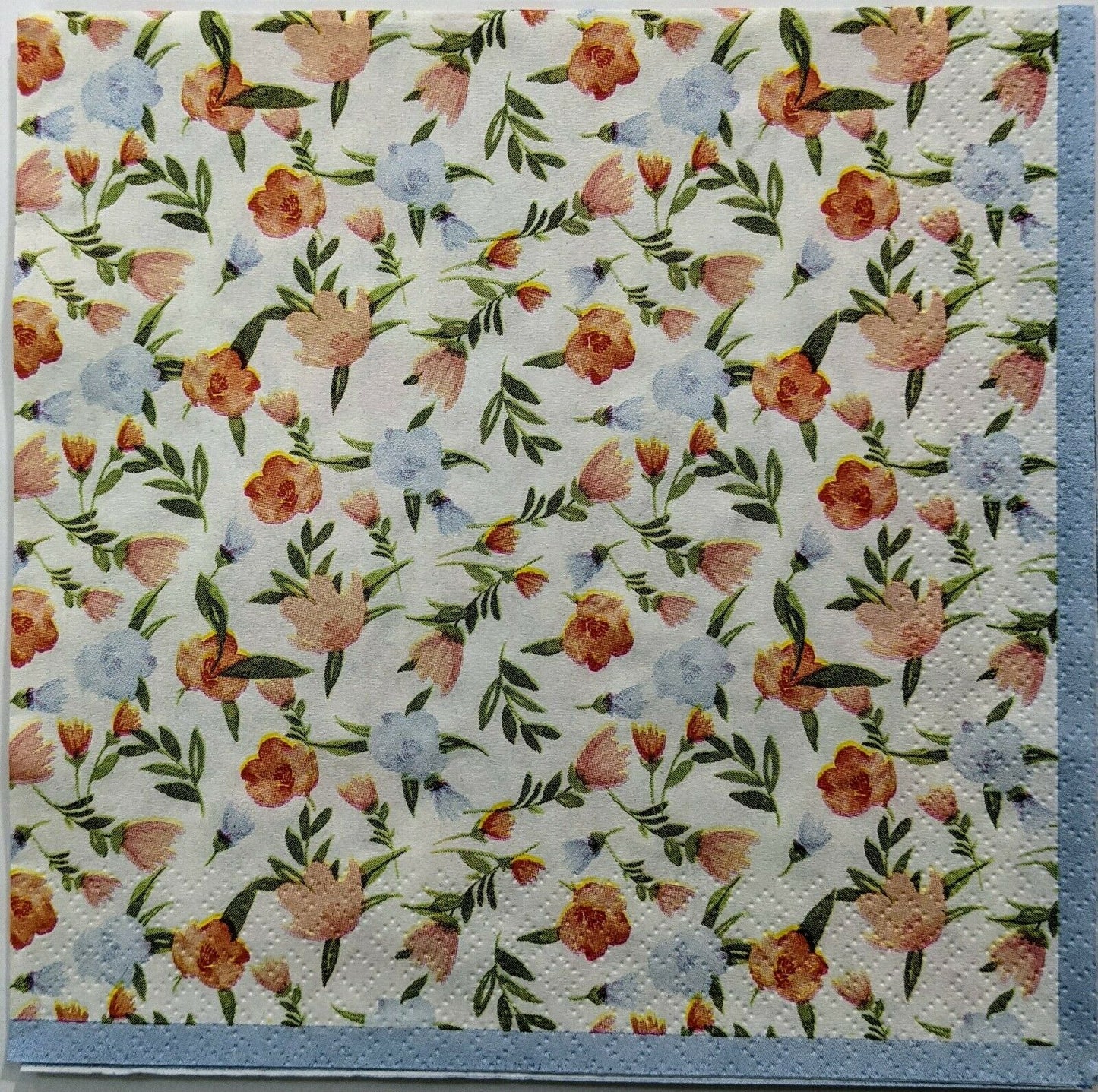 TWO Individual Paper Lunch Decoupage Napkins - Floral Rhapsody 1264