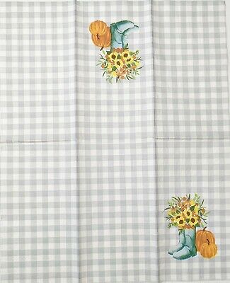 TWO Individual Paper Guest Decoupage Napkins - 1661 Fall Boots on Gray Check