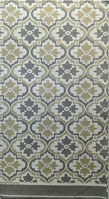 TWO Individual Paper Guest Decoupage Napkins - 1456 Moroccan Beige Patterns