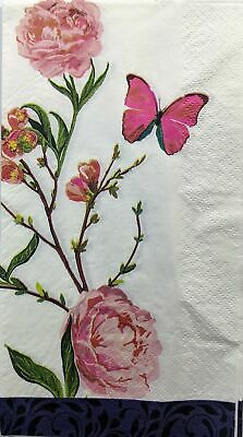 TWO Individual Paper Guest Decoupage Napkins - 1461 Springtime Floral Beauty