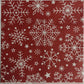 2 Individual Paper Lunch Decoupage Napkins - Snowflakes on a Red Background 1071