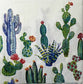 TWO Individual Paper Lunch Decoupage Napkins - 1614 Cactus Garden