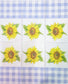 TWO Individual Paper Guest Decoupage Napkins - 2106 Sunflower & Blue Check