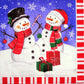 TWO Individual Paper Lunch Decoupage Napkins - 2212 Candy Cane Snowmen