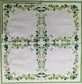 2 Indvidual Paper Lunch Decoupage Napkins - Aspen Green Flora w/Foil Trim 1267