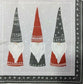 TWO Individual Paper Cocktail Decoupage Napkins - 1657 Christmas Gnomes