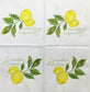 2 Individual Paper Lunch Decoupage Napkins-Giardino di Limoni Lemon Garden 1099