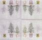 TWO Individual Paper Cocktail Decoupage Napkins- 2217 Potted Holiday Trees