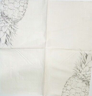 TWO Individual Paper Cocktail Decoupage Napkins - 2035 Tommy Bahama Pineapple