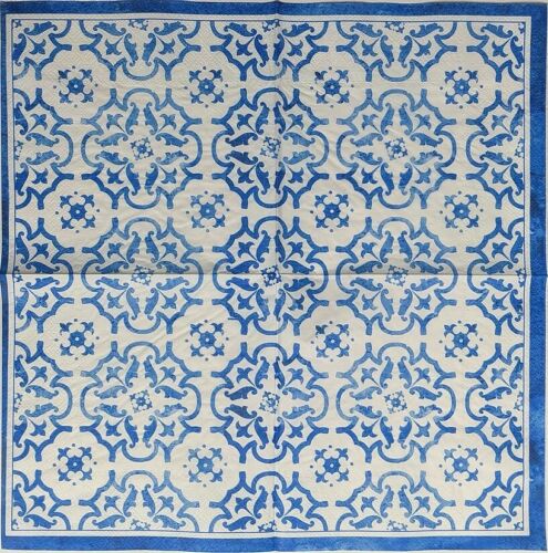 TWO Individual Paper Lunch Decoupage Napkins - Blue Capri 1055