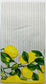 TWO Individual Paper Guest Decoupage Napkins- Lemon Pinstripe 1089