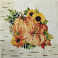 TWO Individual Paper Lunch Decoupage Napkins - 1606 Pumpkins & Sunflowers