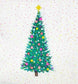 TWO Individual Paper Cocktail Decoupage Napkins - 2038 Colorful Christmas Tree