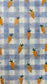 TWO Individual Paper Guest Decoupage Napkins - 1927 Carrot with Blue Check