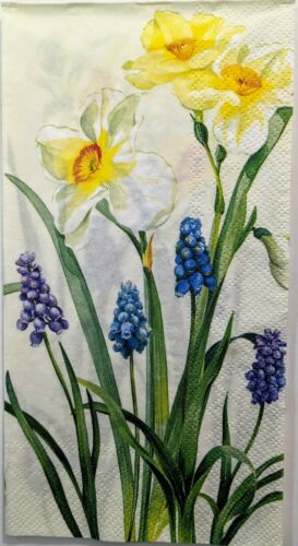 TWO Individual Paper Guest Decoupage Napkins - Daffodil Spring Flowers 1222