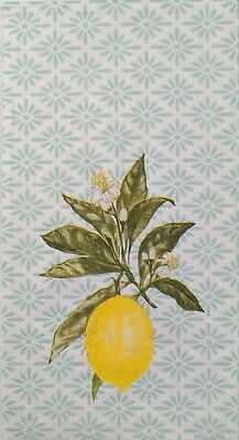 TWO Individual Paper Guest Decoupage Napkins - 1743 Stately Lemon