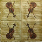 TWO Individual Paper Lunch Decoupage Napkins - 1357 Violin Vintage Music Sheet