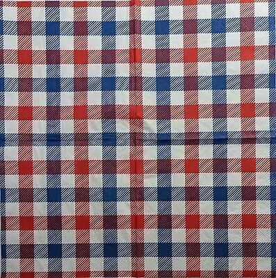 TWO Individual Paper Lunch Decoupage Napkins - 2009 Red White & Blue Checkered