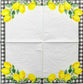 TWO Individual Paper Luncheon Decoupage Napkin - 1548 Lemons w/ Gingham Border