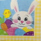 TWO Individual Paper Lunch Decoupage Napkins - 1877 Easter Bunny & Chick