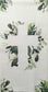 TWO Individual Paper Guest Decoupage Napkins - 1875 Easter Greenery Cross