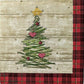 TWO Individual Paper Lunch Decoupage Napkins - 1720 Christmas Plaid Tree