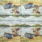 TWO Individual Paper Cocktail Decoupage Napkins - 1948 Rowboat by the Dock